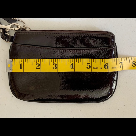 Coach Wristlet Mahogany Brown Patent Leather - Picture 6 of 7